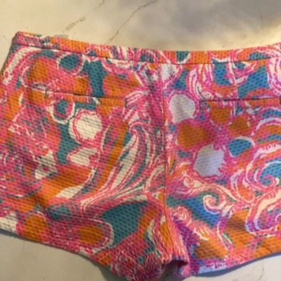 Lilly Pulitzer Feeling Tank Adie Shorts Sz 12 Pink White - Picture 6 of 7